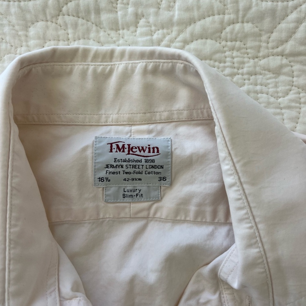 TM Lewin White Slim-Fit Shirt 36